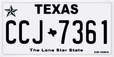 TX license plate CCJ7361