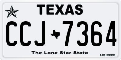 TX license plate CCJ7364