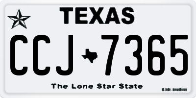 TX license plate CCJ7365