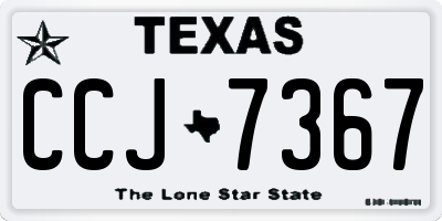 TX license plate CCJ7367