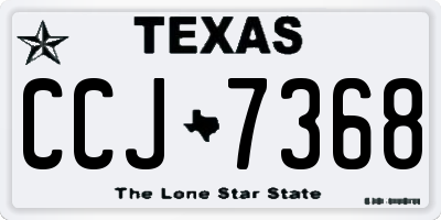 TX license plate CCJ7368