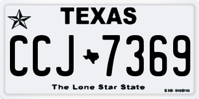 TX license plate CCJ7369
