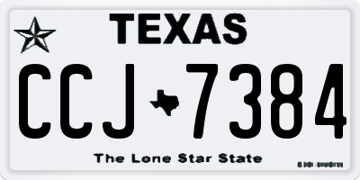 TX license plate CCJ7384