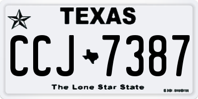 TX license plate CCJ7387