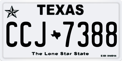 TX license plate CCJ7388