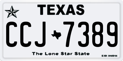 TX license plate CCJ7389