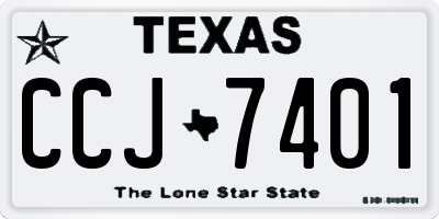 TX license plate CCJ7401