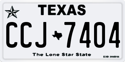 TX license plate CCJ7404