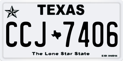 TX license plate CCJ7406