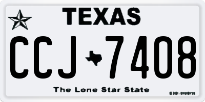TX license plate CCJ7408