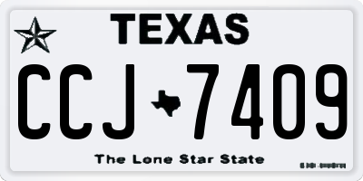 TX license plate CCJ7409