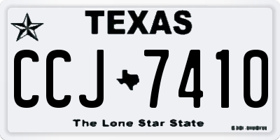 TX license plate CCJ7410