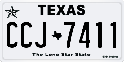 TX license plate CCJ7411