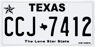 TX license plate CCJ7412