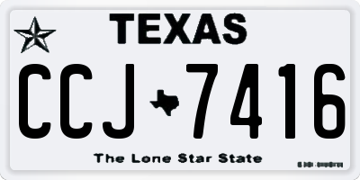 TX license plate CCJ7416
