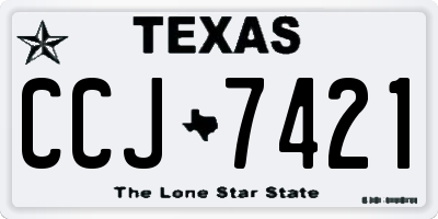 TX license plate CCJ7421