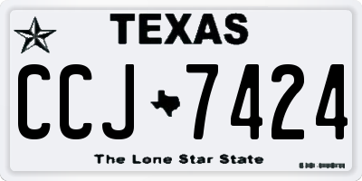 TX license plate CCJ7424
