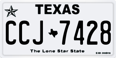 TX license plate CCJ7428