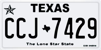 TX license plate CCJ7429