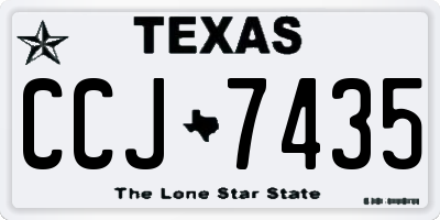 TX license plate CCJ7435