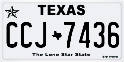 TX license plate CCJ7436
