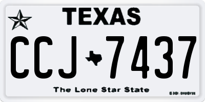 TX license plate CCJ7437