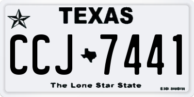 TX license plate CCJ7441