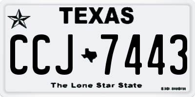 TX license plate CCJ7443