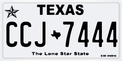 TX license plate CCJ7444