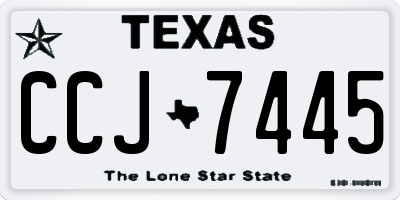 TX license plate CCJ7445