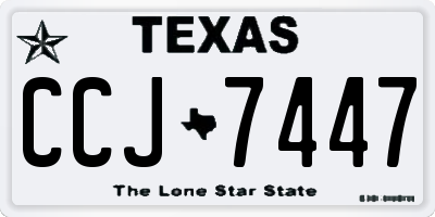 TX license plate CCJ7447