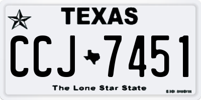 TX license plate CCJ7451
