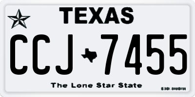 TX license plate CCJ7455