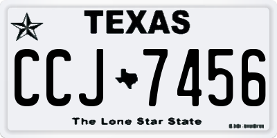 TX license plate CCJ7456