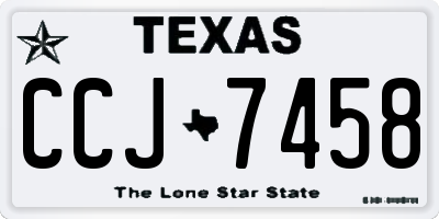 TX license plate CCJ7458