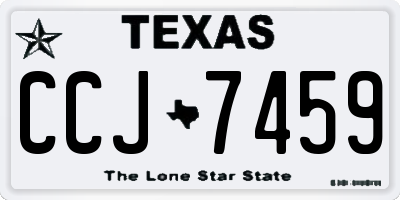 TX license plate CCJ7459