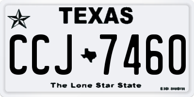 TX license plate CCJ7460