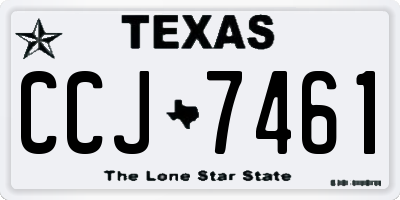 TX license plate CCJ7461