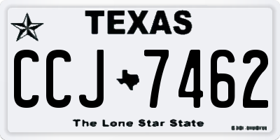 TX license plate CCJ7462