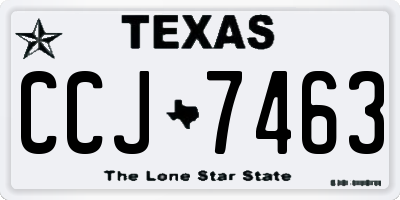 TX license plate CCJ7463