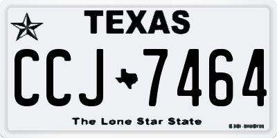 TX license plate CCJ7464
