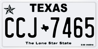 TX license plate CCJ7465