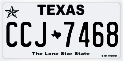 TX license plate CCJ7468