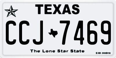 TX license plate CCJ7469