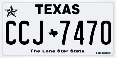 TX license plate CCJ7470
