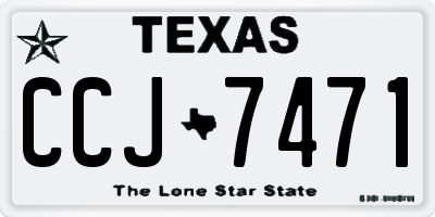 TX license plate CCJ7471