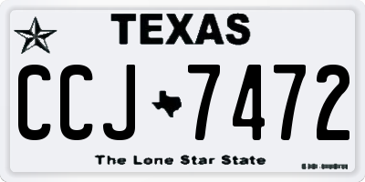 TX license plate CCJ7472