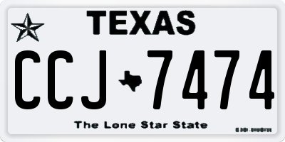 TX license plate CCJ7474
