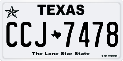TX license plate CCJ7478