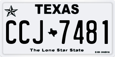 TX license plate CCJ7481